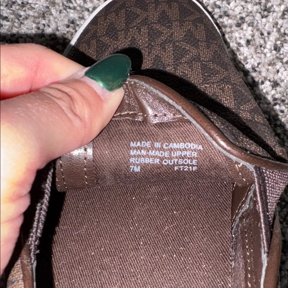 MICHAEL Michael Kors Keaton Logo Slip-On Sneakers in Brown